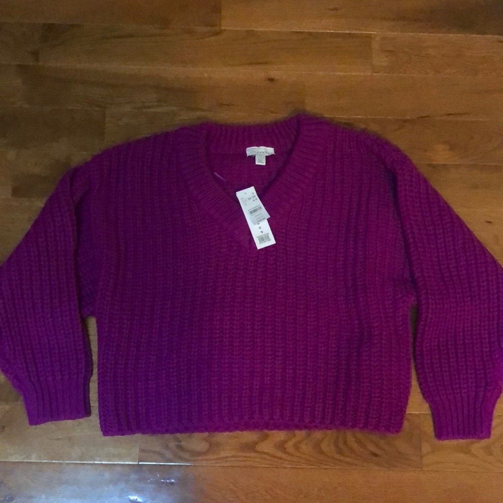Top shop cropped purple sweater